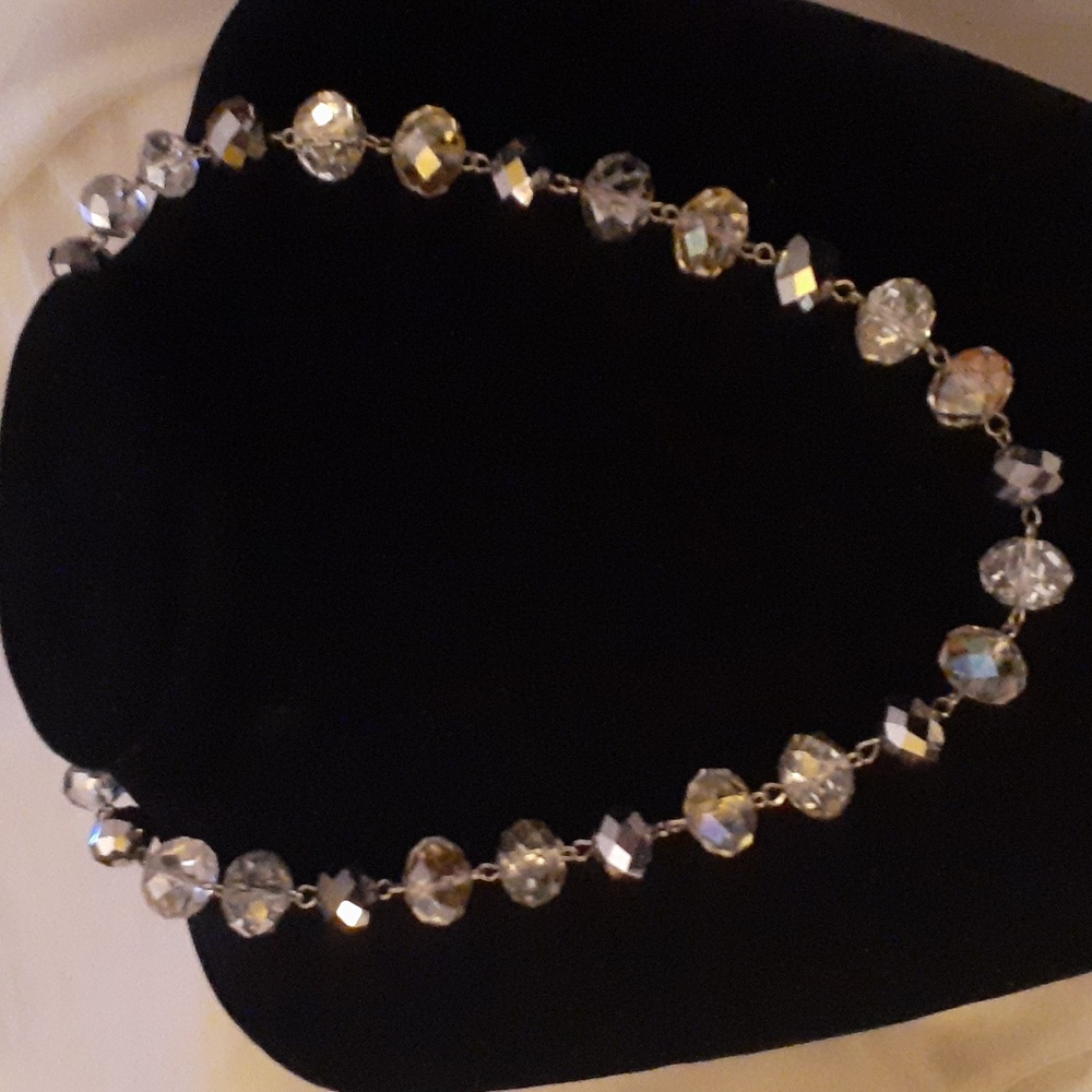 Faceted Clear Crystal Necklace